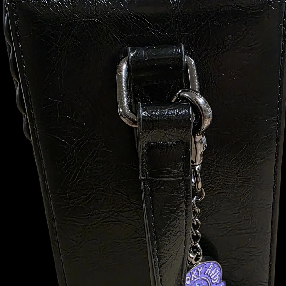 Kate Gabrielle Black Faux Leather Tote / Shoulder Bag – Gently Used - Picture 2 of 12